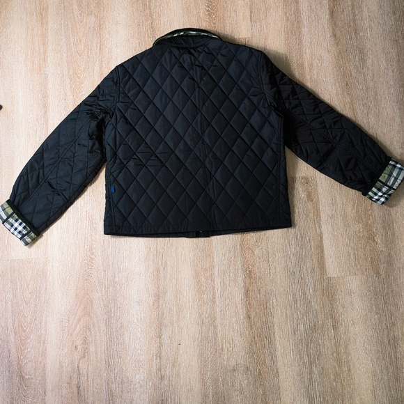 Xmas For Your Wife!! Burberry Black Cropped Quilted Jacket Women's Size Small - Picture 8 of 16